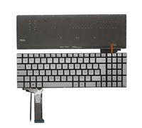 JGHFReW GL771 GL771J GL771JW GL771JM N552VW N552VX G771JM G771JW Teclado portátil Compatible con reemplazo de diseño francés de Color retroiluminado y Plateado