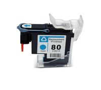 JGHFReW PrintThead 80 C4820A C4821A C4822A C4823A Compatible con DesignJet 1050 1055 1055cm 1050c más Reemplazo de impresoras para Cartuchos de Tinta BK C M Y(Cyan)