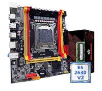 JGHFReW Procesador LGA2011 Xeon E5 2630 V2 ZSUS X79 VG2, Conjunto de Placa Base con DDR3, 16GB, 1600MHz, ECC RAM y compatibilidad NVME M.2 SATA(Motherboard+CPU+RAM)