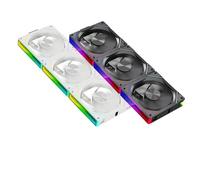 JGHFReW TEUCER JM-5 Kit de Ventilador con Cubierta ARGB inalámbrico 800-2000RPM 5V 3 Pines Compatible con radiadores de refrigeración por Agua de 240 o 360 mm(White Reverse)