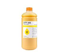 JGHFReW Tinta de película de Transferencia DTF, 1000ML, Compatible con I3200 XP600 TX800 L1800 1390 L805, Impresora DTF DIY(1000ML DTF Y Ink)