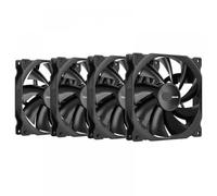 JGHFReW Ventilador con Cubierta TEUCER PC de 140 mm con Control de Temperatura PWM de 4 Pines Ajuste de Velocidad Solución de enfriamiento Compatible con 600-1500 RPM(4PCS AF14025 BK)