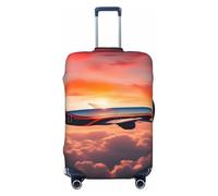 JGHHOUN Airplane Sunsets Sky Print - Funda universal elástica para maleta, protector de equipaje, accesorio de viaje diario, Black, M, Equipaje de mano