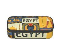 JGHHOUN Antiguo Egipto Tribe Series - Estuche de almacenamiento grande para adolescentes, estudiantes, escuela, viajes, artículos de papelería esenciales
