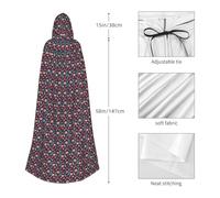 JGHHOUN Capa con capucha con estampado de planetas del espacio exterior para adultos, accesorio de disfraz de carnaval, cosplay, fiesta temática de vampiros