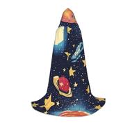 JGHHOUN Capa con capucha para adultos, diseño de cielo estrellado, universo, espacio, cosplay, carnaval, eventos, viajes, familia