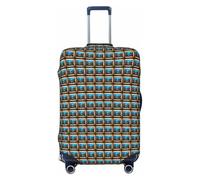 JGHHOUN Chicago Reflected Print - Funda universal elástica para maleta, protector de equipaje, accesorio de viaje diario, Black, XL, Equipaje de mano