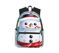 JGHHOUN Christmas Happy Snowmans - Mochila ligera e informal, cómoda, unisex, resistente al agua, para viajes diarios