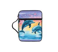 JGHHOUN Dolphins in Love - Bolsa de almacenamiento versátil para la Biblia, organizador de escrituras, regalo cristiano, accesorio para la iglesia