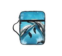 JGHHOUN Dolphins in Love - Bolsa de almacenamiento versátil para la Biblia, organizador de escrituras, regalo cristiano, accesorio para la iglesia