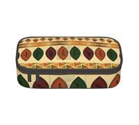 JGHHOUN Estuche de almacenamiento grande con estampado africano tradicional de estilo bohemio, para estudiantes, escuela, viajes, artículos de papelería esenciales
