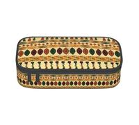 JGHHOUN Estuche de almacenamiento grande con estampado africano tradicional de estilo bohemio, para estudiantes, escuela, viajes, artículos de papelería esenciales