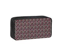 JGHHOUN Estuche organizador de papelería con estampado de calaveras florales coloridas para hombres y mujeres, gran capacidad, para oficina, hogar, trabajo