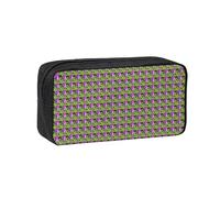JGHHOUN Estuche organizador de papelería con estampado de tulipanes morados para hombres y mujeres, gran capacidad, para oficina, hogar, trabajo