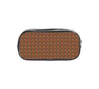 JGHHOUN Estuche organizador transparente de papel pintado con estampado de girasol naranja, estuche transparente para lápices de oficina