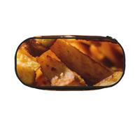 JGHHOUN Estuche para lápices con estampado de comida rápida, espacioso, con cremallera, herramientas de maquillaje de alta capacidad, suministros de oficina