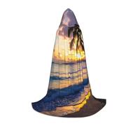 JGHHOUN Impresionante capa con capucha para adultos con estampado de playa de Jamaica, disfraz de carnaval, eventos al aire libre, viajes, familia