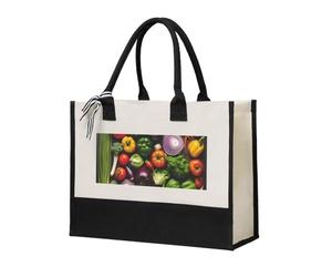 JGHHOUN Introducción de varios vegetales con estampado de mujeres de gran capacidad, bolsa de lona para regalo para playa, viajes, cumpleaños, día de la madre