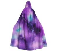 JGHHOUN Magic Galaxy Sky - Capa con capucha para adultos, diseño de galaxia morada, cosplay, fiesta de carnaval, fiestas de temporada