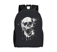 JGHHOUN Mochila impermeable unisex con estampado de calavera fantasma de terror, para el trabajo, viajes, senderismo, al aire libre, camping, gimnasio