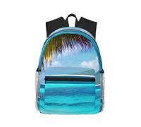JGHHOUN Tahiti Beach Print - Mochila ligera e informal y cómoda, unisex, resistente al agua, para viajes diarios