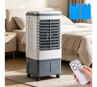 JGJSQYY Climatizador Evaporativo Portátil 20L | Enfriador de Aire Silencioso con 2 Bloques de Hielo Incluidos, Mando a Distancia, Temporizador 7.5H, 3 Velocidades, Oscilación, Bajo Consumo