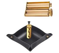 JGJUUZ Rodillo de Cigarrillos de latón Rodillo de articulación de Rueda Za, máquina de Liar Cigarrillos de Cobre Puro Hecho a Mano Soporta Papel de Cigarrillo de 70 mm,Round,Set A