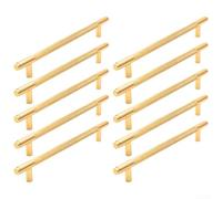 JGmotorfi 10 elegantes manijas de armario de 192 mm con espacio entre agujeros para un toque decorativo (dorado)