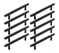JGmotorfi 10 elegantes manijas de armario de 192 mm con espacio entre agujeros para un toque decorativo (negro)