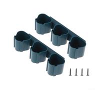 JGmotorfi Estante de almacenamiento de batería de herramientas Soporte montado en la pared Estación de muelle compatible con baterías de 10.8V 12V con kit de instalación (azul)