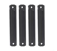 JGmotorfi Juego de 4 manijas de puerta de aleación de aluminio para aplicaciones deslizantes en armarios y balcones (negro)