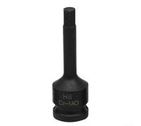 JGmotorfi Llave de vaso hexagonal de 12 pulgadas con bloqueo de agujero de pasador vástago de 1/2 pulgada para uso en herramientas neumáticas y alimentadas por batería, tamaños métricos H4 a H12 (H8)