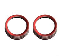 JGmotorfi Reemplaza tu perilla de control de CA para Honda Civic con elegantes anillos de aluminio para modelos 2016 a 2021 (rojo)
