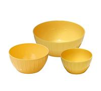 JGO 3 BOLS PLASTICO 18-22-28CM DELICIA, AMARILLO