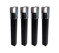 MICEL Juego de 4 patas para somier PT25 250x35x35 mm S/R Negro Standard