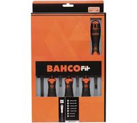 Jgo 7 Destornillador Bahcofit | Tamaños populares de destornillador incluidos | Cuchillas de acero de aleación cromadas | Agarres cómodos | Listo para taller