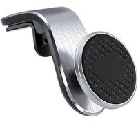 JGQFB Soporte Movil Coche para Mercedes Benz GLC GLE GLK GLS GL G Class ML Class, Soporte Magnetico Móvil para Rejilla del Aire, 360° Rotatable Phone Holder,D/Silver Drehbar