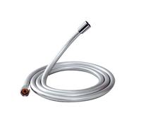 JGR SELECT Manguera Ducha - Flexo Ducha Universal - Apta para Todas las Duchas - Color Plata, Flexible, PVC (Plateado - 200cm)