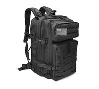 JGR SELECT Mochila Táctica 45L Militar - Impermeable, Gran Capacidad, Deportiva - Para Crossfit, Gimnasio, Supervivencia, Senderismo, Montaña, Caza, Viajes, Trekking (Negro)