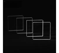 JGS1 Ultraviolet Optical Square Quartz Plate High Precision Heat Resistant Ultra Clear UV Pass Custom Dimensions Scientific 2pcs(L11.6 W11.6 T0.5mm)