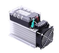 JGX-33100A relé trifásico de estado sólido AC480V 100A control CC relé de estado sólido CA tres DC-AC con ventilador y radiador