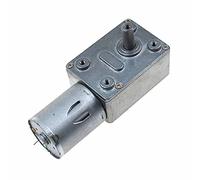 JGY-370 24 V DC Motor de engranaje de gusano motor de 24 voltios de alto esfuerzo de torsión Mini turbina gusano 24 V reductor motor eléctrico autobloqueo para (66 RPM)