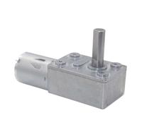 JGY 370 DC 6/12/24V Motor de engranaje Turbo de tornillo sin fin Motor eléctrico de Metal de baja velocidad de alto par Motor reductor de caja de cambios autoblocante(10 RPM,24V)