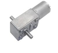 JGY370 6V motores reductores de eje de salida doble 12V voltios CC Motor de doble eje con engranaje helicoidal 24V CC reducción invertida autobloqueo 1 Uds(150RPM_24V)