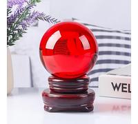 JgYiAngBq Bola de Cristal con Soporte Madera for Magia, fotografía lensball, decoración Familiar, adivino, Feng Shui, Brujas