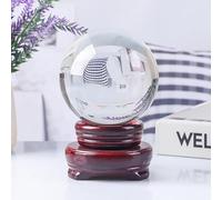 JgYiAngBq Bola de Cristal con Soporte Madera for Magia, fotografía lensball, decoración Familiar, adivino, Feng Shui, Brujas