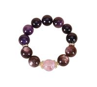 JgYiAngBq Pulsera de amatista y lavanda uruguaya 15mm, pulsera mica litio púrpura lujo ligera a la moda for mujer