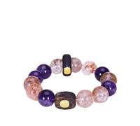 JgYiAngBq Pulsera de cristal Super Seven oro negro, pulsera mujer amatista moda