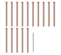Jgzzmxuq 15 Uds Clavos de Cobre Eliminar Tocones y Raíces, 8 Clavos Largos de Cobre Puro con Taladro, Picos Eliminación De Tocones De Árboles