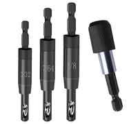 Jgzzmxuq Taladro autocentrado 3/32, 7/64, 1/8 con portapuntas para vástago hexagonal de 1/4 bits, broca para búsqueda de centro de perforación